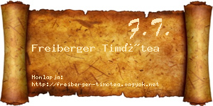 Freiberger Timótea névjegykártya